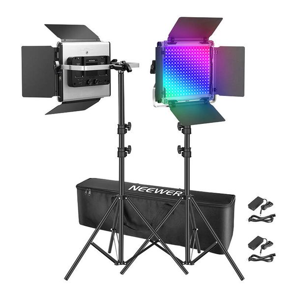 NEEWER 660 PRO RGB LED studio kit, dvije 50W 3200-5600K lampe + stalci