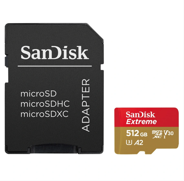 SanDisk Extreme microSDXC 512GB + Adapter UHS-I U3